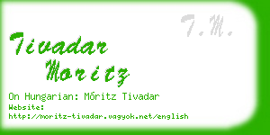 tivadar moritz business card