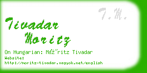 tivadar moritz business card